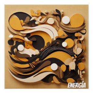 Abstract Solar Art Natural Energy Poster