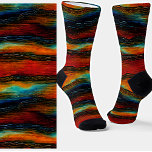 Abstract Southwest Hombre Stripe Socks<br><div class="desc">Abstract Southwest Hombre Stripe Socks - -  Images are mirrored for symmetry when being worn - - see more great sock designs in my store.</div>