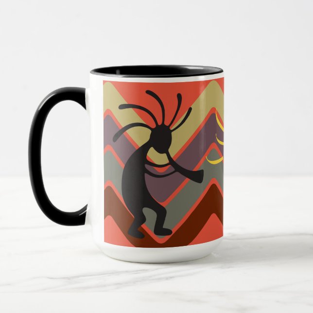 Abstract Southwest Kokopelli Mug (Left)