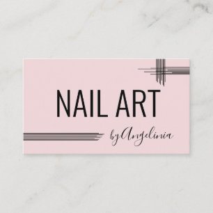 Abstract Spa Massage Sauna Nails Pink Business Card