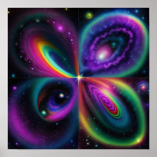 Abstract Space Art Poster (Front)