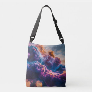 Abstract Space Nebula Art - Colorful Cosmic Crossbody Bag