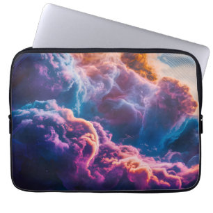 Abstract Space Nebula Art - Colorful Cosmic Laptop Sleeve