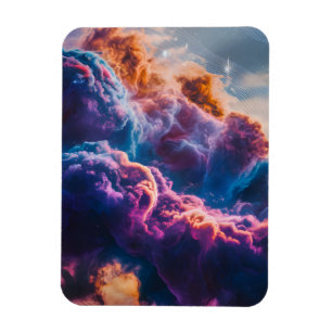 Abstract Space Nebula Art - Colorful Cosmic Magnet