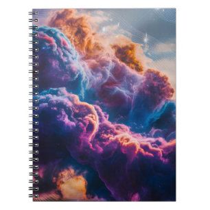 Abstract Space Nebula Art - Colorful Cosmic Notebook