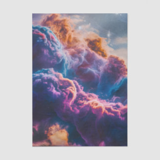 Abstract Space Nebula Art - Colorful Cosmic Tissue Paper
