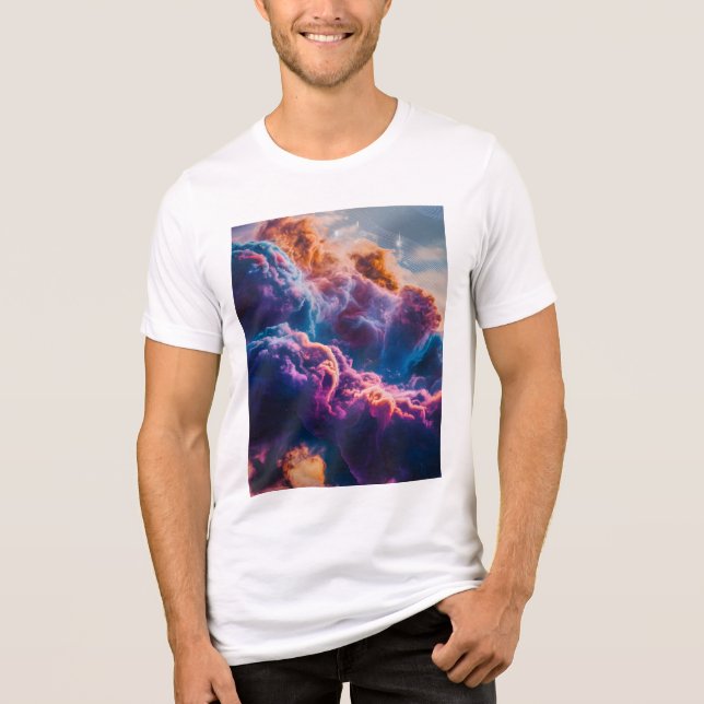 Abstract Space Nebula Art - Colorful Cosmic Tri-Blend Shirt (Front)