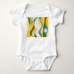Abstract Space: Smooth Line Ornaments. Baby Bodysuit