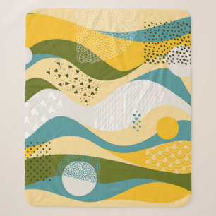 Abstract Space: Smooth Line Ornaments. Sherpa Blanket