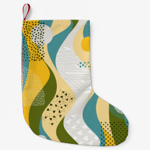 Abstract Space: Smooth Line Ornaments. Small Christmas Stocking
