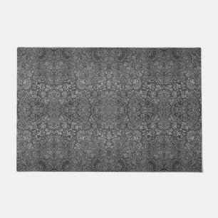 Abstract sparkle white and black samples doormat
