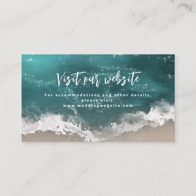 Abstract sparkling moody ocean Website Insert Card (Front)