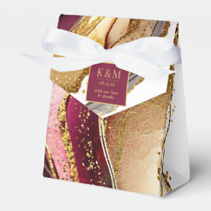 Abstract Sparkling Wedding Wine Red ID1018 Favour Box