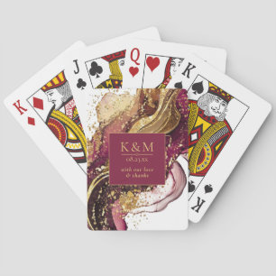 Abstract Sparkling Wedding Wine Red ID1018 Playing Cards