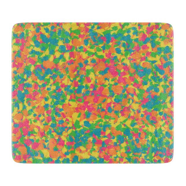 Abstract Speckled Pattern Cutting Board (Front)