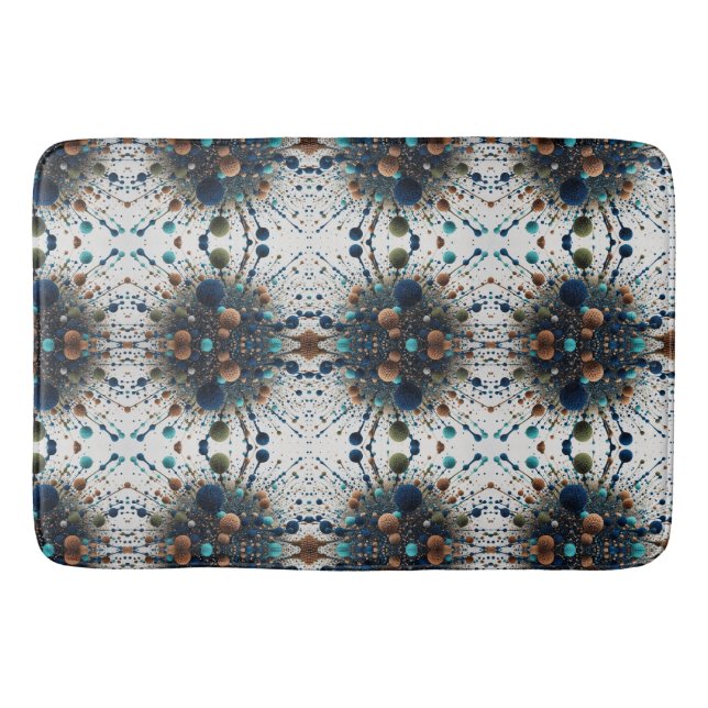 Abstract Sphere Cluster Blanket Bath Mat (Front)