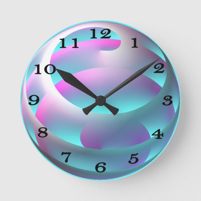 Abstract Sphere Wall Clock (Front)