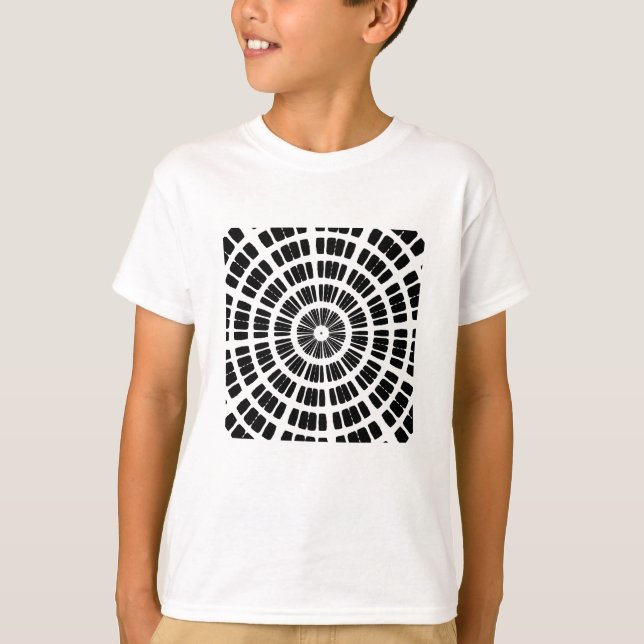 abstract spider web concentric pattern T-Shirt (Front)