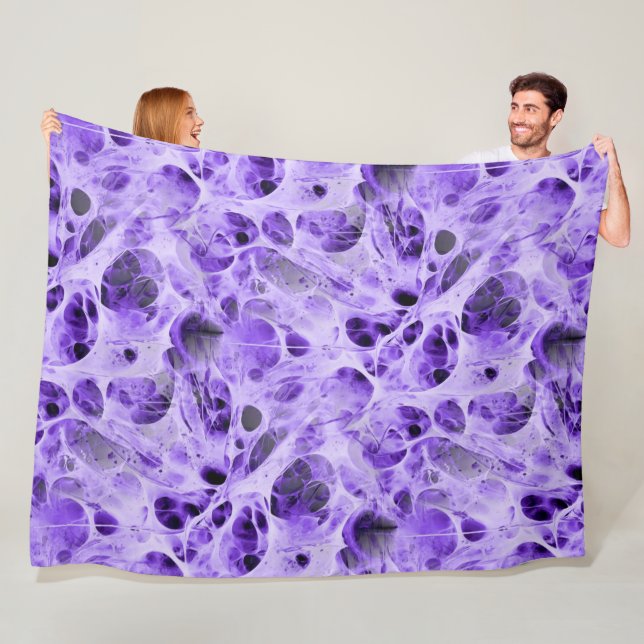 Abstract Spiderweb Fractal - Seamless Pattern 1 Fleece Blanket (In Situ)