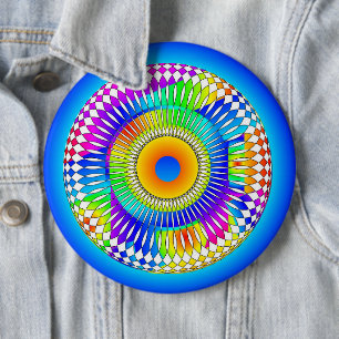 Abstract Spinning Wheel 6 Cm Round Badge