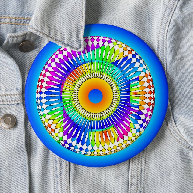 Abstract Spinning Wheel 6 Cm Round Badge (In Situ)