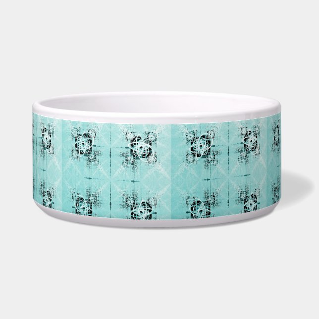 Abstract Spiral Delight Ceramic Pet Bowl (Right)