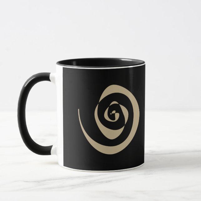 abstract spiral design mug (Left)