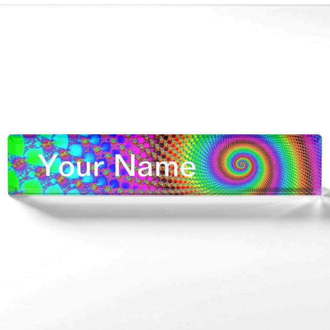 Abstract Spiral Fractal Nameplate (Front)