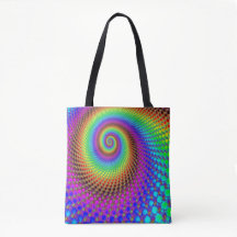 Abstract Spiral Fractal - neon coloured