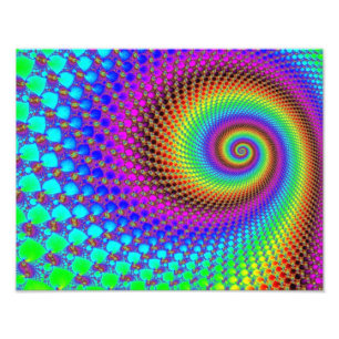 Abstract Spiral Fractal Photo Print