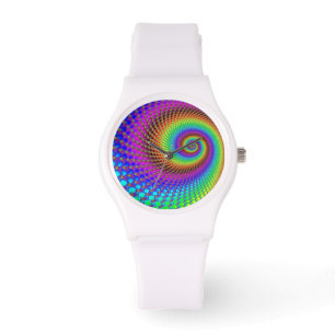 Abstract Spiral Fractal Watch
