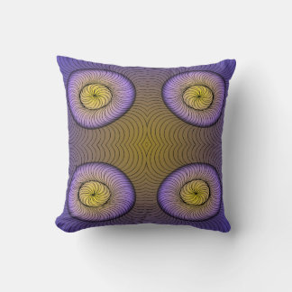 Abstract spiral geometric pattern (op art) cushion