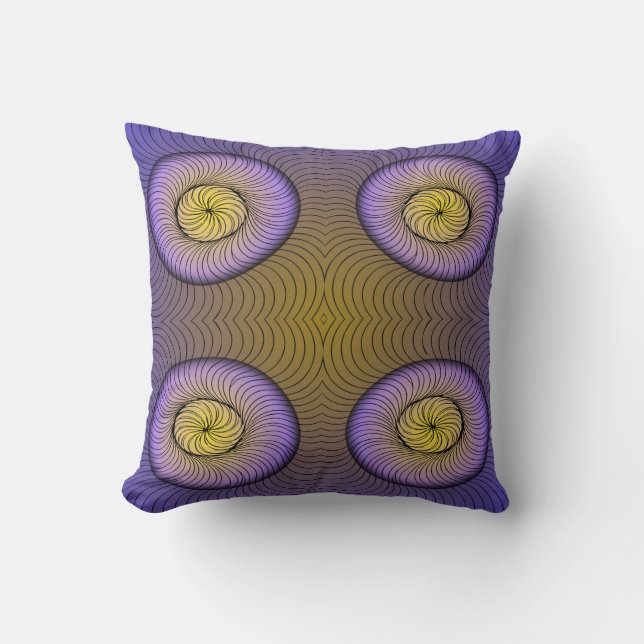 Abstract spiral geometric pattern (op art) cushion (Front)