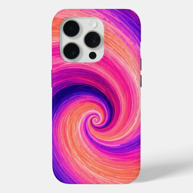 Abstract Spiral Paint Swirl Pattern Case-Mate iPhone Case (Back)