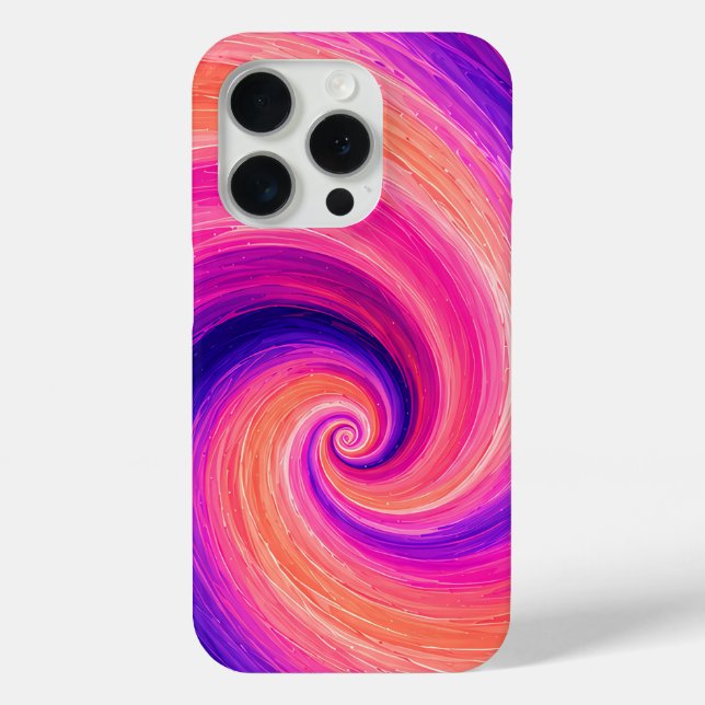 Abstract Spiral Paint Swirl Pattern Case-Mate iPhone Case (Back)