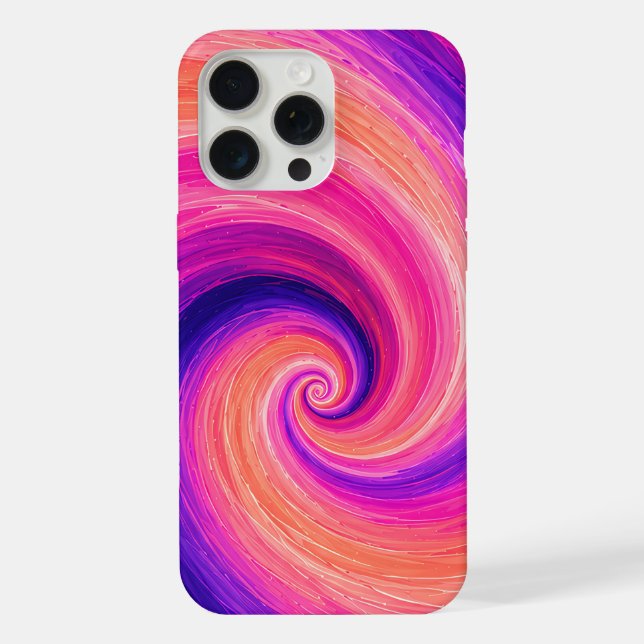 Abstract Spiral Paint Swirl Pattern iPhone Case (Back)