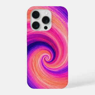Abstract Spiral Paint Swirl Pattern iPhone 15 Pro Case