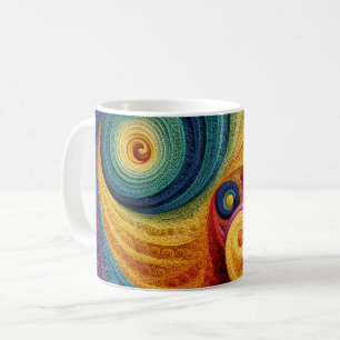 Abstract Spiral Pattern Colourful 3D Swirl Texture Coffee Mug