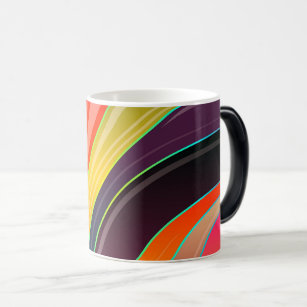 Abstract spiral rainbow colourful design magic mug