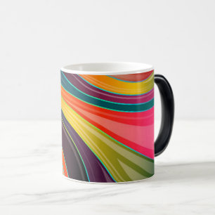 Abstract spiral rainbow colourful design magic mug