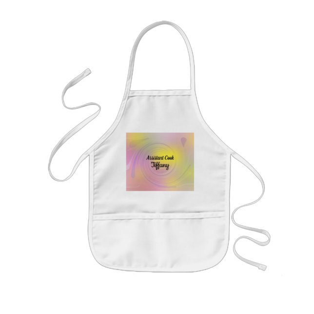 Abstract Spiral Swirl Assistant Cook Kids Apron (Front)