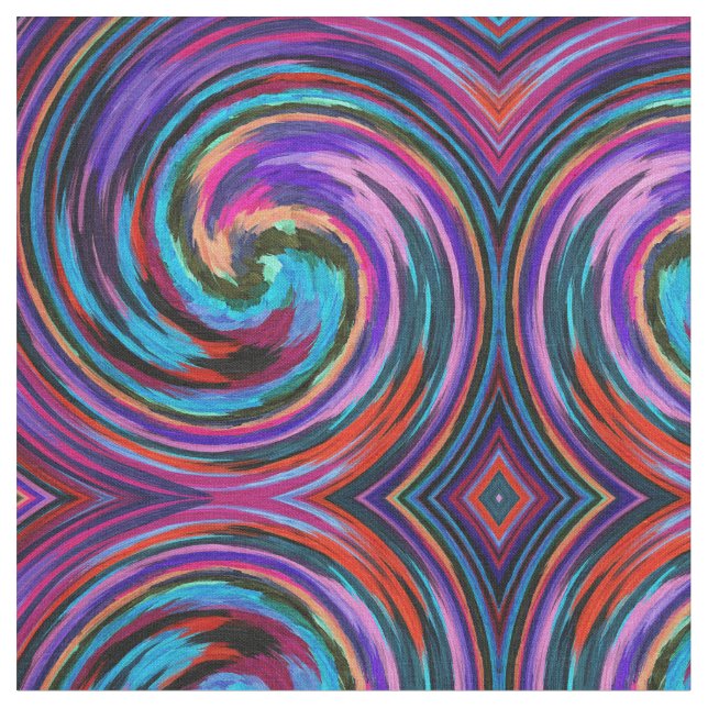 Abstract Spiral Swirl Pattern #109 Fabric (Close Up)
