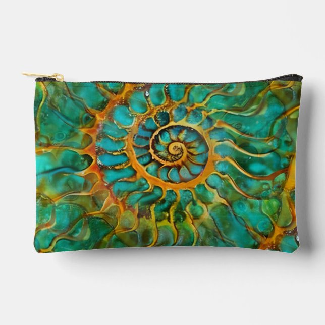 Abstract Spirals of Energy - seamless pattern 5 Accessory Pouch (Front)