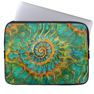 Abstract Spirals of Energy - seamless pattern 5 Laptop Sleeve