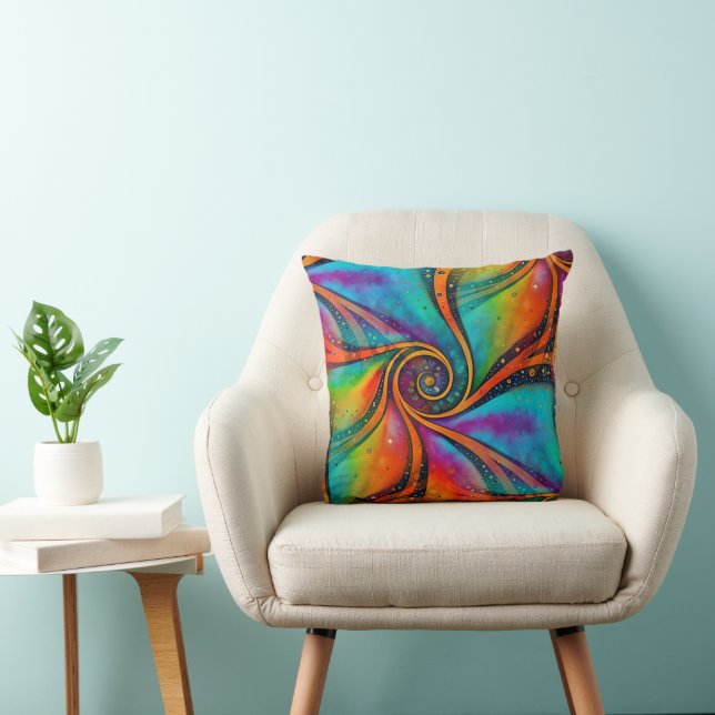 Abstract Spirals of Energy - seamless pattern 9 Cushion (Chair)