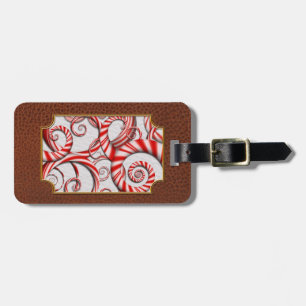 Abstract - Spirals - Peppermint Dreams Luggage Tag