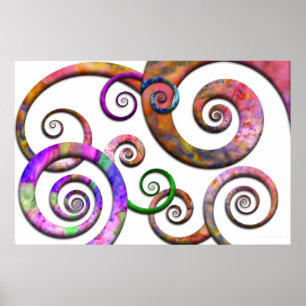 Abstract - Spirals - Planet X Poster
