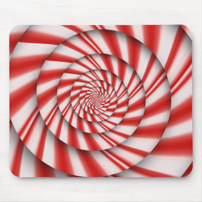 Abstract - Spirals - The power of mint Mouse Mat (Front)