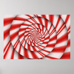 Abstract - Spirals - The power of mint Poster