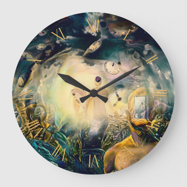 Abstract spiritual dreams large clock (Front)